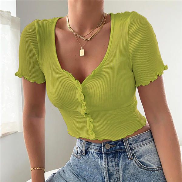 summer women knitted cotton short sleeve tshirt spring pullover crop tees solid tees t-shirts women, White
summer women knitted cotton short sleeve tshirt spring pullover crop tees solid tees t-shirts women, White