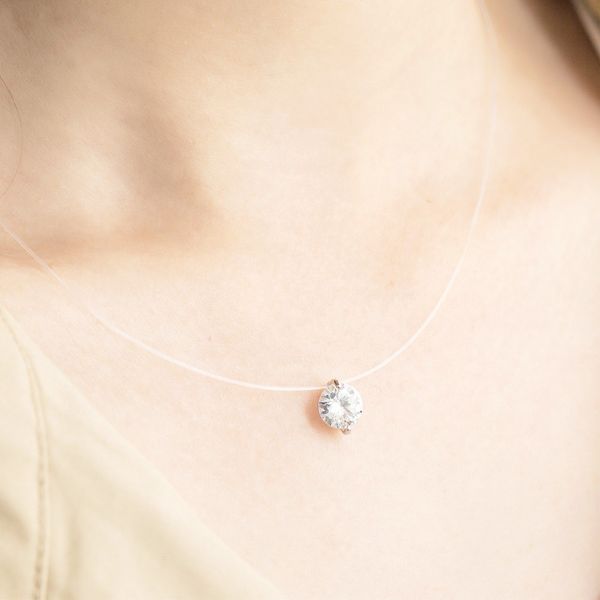 trendy 8mm zircon stone transparent invisible fishing line pendant necklace for women girls choker necklace jewelry gifts, Silver
trendy 8mm zircon stone transparent invisible fishing line pendant necklace for women girls choker necklace jewelry gifts, Silver