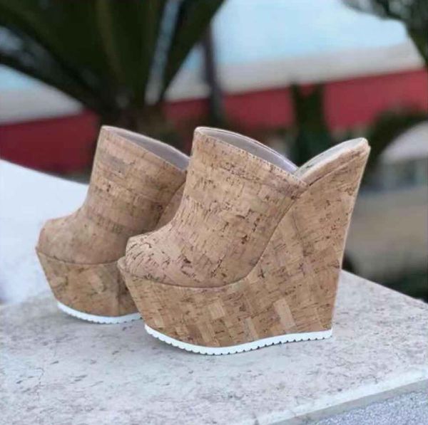high heels wedge platform shoes women slippers wood grain summer elegant women slippers outside slides slip on casual pumps 40, Black
high heels wedge platform shoes women slippers wood grain summer elegant women slippers outside slides slip on casual pumps 40, Black