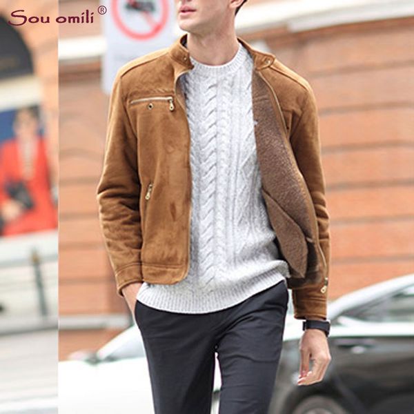 new fleece vintage men's leather suede jacket men brown jacket coat male casaco jaqueta moto casaco masculino pocket pilot, Black
new fleece vintage men's leather suede jacket men brown jacket coat male casaco jaqueta moto casaco masculino pocket pilot, Black