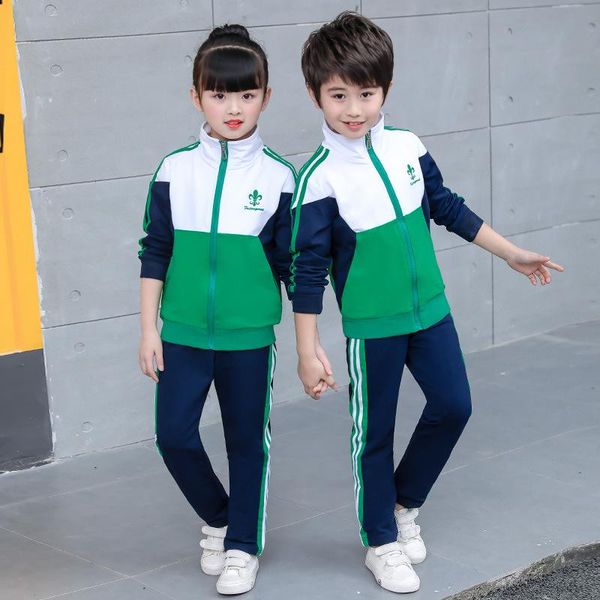 children's clothing campus sportswear 2019 new fashion stitching boys girls set long-sleeved zipper shirt + pants 4-20 years, White
children's clothing campus sportswear 2019 new fashion stitching boys girls set long-sleeved zipper shirt + pants 4-20 years, White