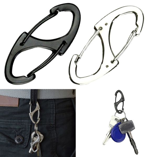 oval 8 shape carabiner stainless steel tactical multi function multi tool locking carabiners climbing edc keychain key ring rock protection 
oval 8 shape carabiner stainless steel tactical multi function multi tool locking carabiners climbing edc keychain key ring rock protection