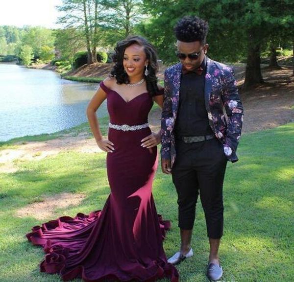 country dark red mermaid black girls prom party dress off shoulder with short sleeves crystal rhinestones ribbon evening formal gowns cheap
country dark red mermaid black girls prom party dress off shoulder with short sleeves crystal rhinestones ribbon evening formal gowns cheap
