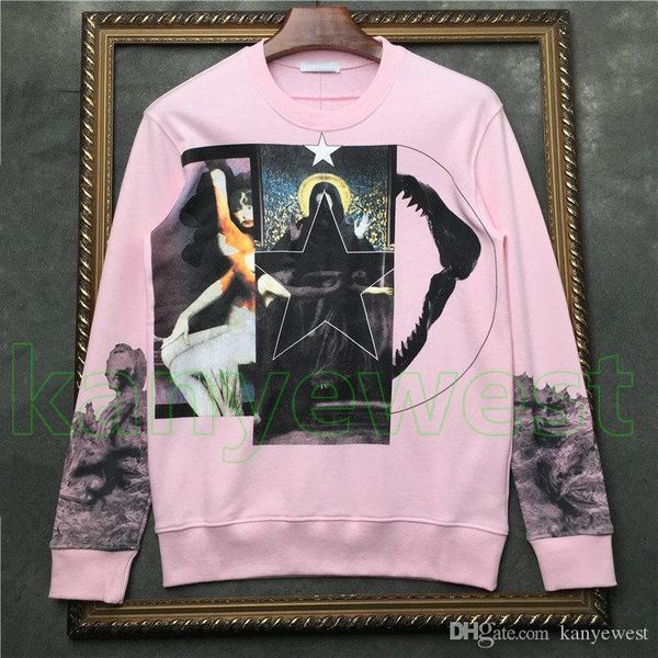 2019 mens three pentagram printing printed sweatshirt long sleeve pullover sports sweatshirt men designer casual hoodies, Black
2019 mens three pentagram printing printed sweatshirt long sleeve pullover sports sweatshirt men designer casual hoodies, Black