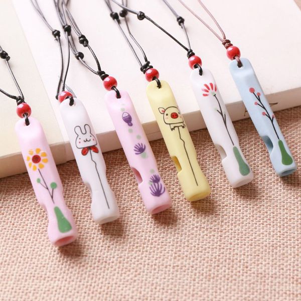 ceramic whistle with rope creative arts and crafts kid toys party gift favor