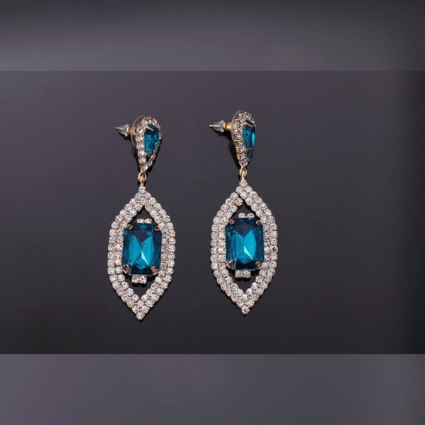 decoration earrings woman blue crystal temperament personality nightclub ornaments, Golden
decoration earrings woman blue crystal temperament personality nightclub ornaments, Golden