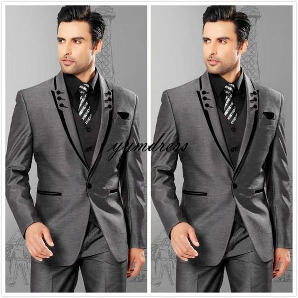 new style2019 one button peak lapel groomsmen mens wedding dresses prom suits (jacket+pants+vest+tie), Black;gray
new style2019 one button peak lapel groomsmen mens wedding dresses prom suits (jacket+pants+vest+tie), Black;gray