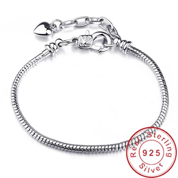 fashion original 925 sterling silver snake chain bracelet heart fit beads charms bracelets for women statement diy jewelry, Black
fashion original 925 sterling silver snake chain bracelet heart fit beads charms bracelets for women statement diy jewelry, Black
