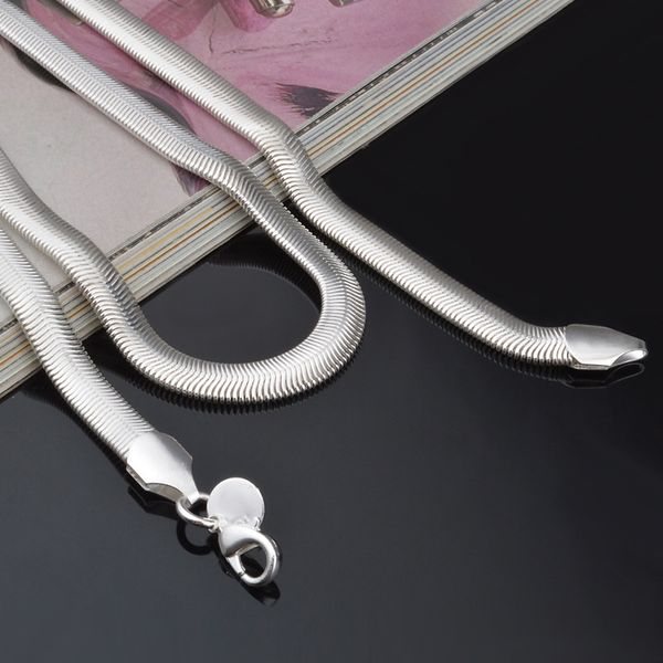 6mm silver color flat snake chain necklace for women men jewelry silver plated color necklace charms jewellery j57
6mm silver color flat snake chain necklace for women men jewelry silver plated color necklace charms jewellery j57