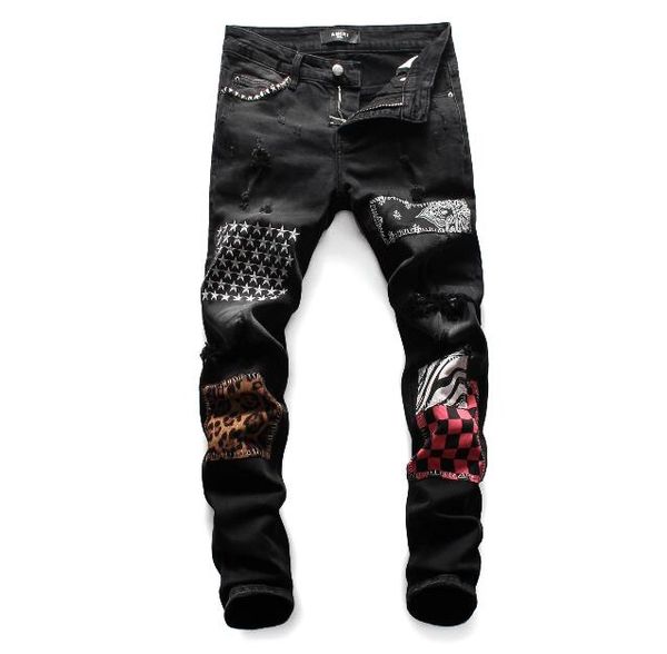 2020 fashion ripped straight jeans men slim printed jeans men's tide brand hole denim fabric hip hop swag pants casual mens#g05, Blue
2020 fashion ripped straight jeans men slim printed jeans men's tide brand hole denim fabric hip hop swag pants casual mens#g05, Blue