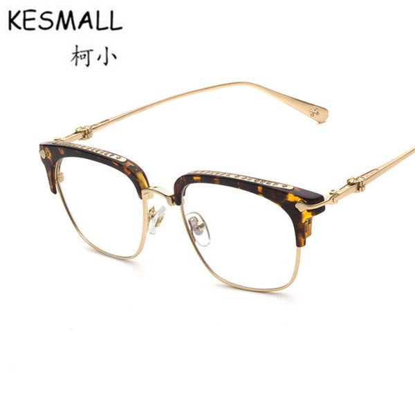 kesmall 2018 glasses frame women men classic transparent lens acetate half-frame eyeglasses black frame marcos de lentes yl464, Silver
kesmall 2018 glasses frame women men classic transparent lens acetate half-frame eyeglasses black frame marcos de lentes yl464, Silver