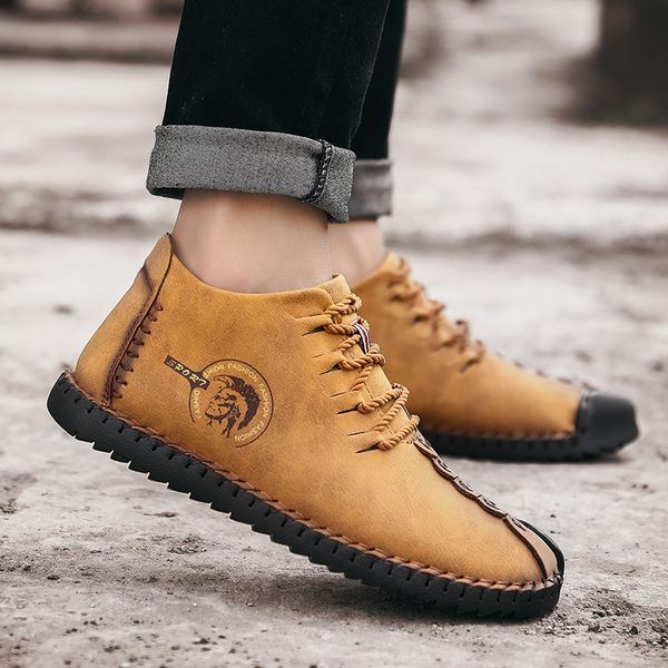 fashion winter high leather ankle boots cowboy lightweight casual men work leather lace up shoes with plush rubber boots, Black
fashion winter high leather ankle boots cowboy lightweight casual men work leather lace up shoes with plush rubber boots, Black