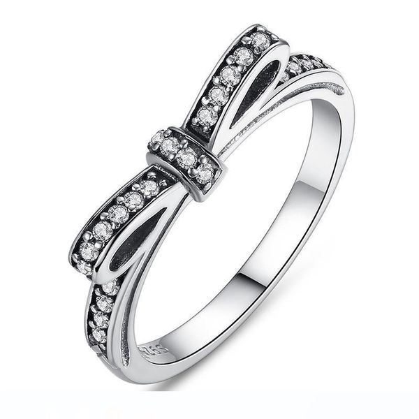 100% 925 silver игристого bow knot стекируемого кольцо pandora стиль стерлинг щепка обручальные кольца с днем рождения дня женского бокса
100% 925 silver игристого bow knot стекируемого кольцо pandora стиль стерлинг щепка обручальные кольца с днем рождения дня женского бокса