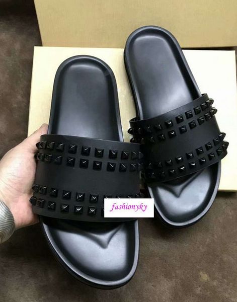 donna studded designer willow nails soft bottom rubber slippers men nail shoes flat slippersoriginal box, Black
donna studded designer willow nails soft bottom rubber slippers men nail shoes flat slippersoriginal box, Black