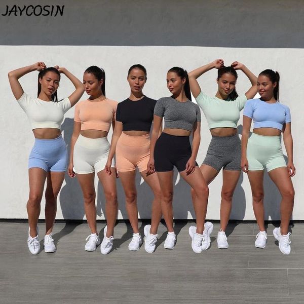 women casual solid sports suit female short sleeve crop high waist shorts fitness set tracksuit outfits color mixing 2pc set, White
women casual solid sports suit female short sleeve crop high waist shorts fitness set tracksuit outfits color mixing 2pc set, White