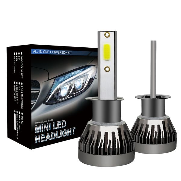 

2pcs mini car headlights led h7 h4 h11 h1 h8 h9 9005 hb3 9006 hb4 9012 fog lights lamp auto bulbs 36w 6000lm 9v-36v universal