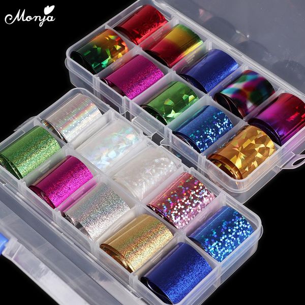 monja 10 rolls 2.5*50cm 2 styles nail art colorful starry sky laser foils diy transfer shimmer sticker decal mnaicure decoration, Black
monja 10 rolls 2.5*50cm 2 styles nail art colorful starry sky laser foils diy transfer shimmer sticker decal mnaicure decoration, Black