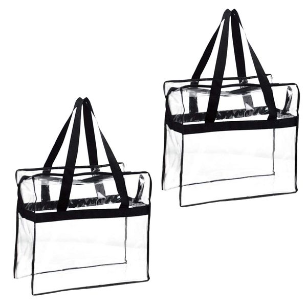 tote bag, sturdy pvc construction zippered stadium security travel & gym clear bag, perfect for work, school, sports games, Blue;pink
tote bag, sturdy pvc construction zippered stadium security travel & gym clear bag, perfect for work, school, sports games, Blue;pink