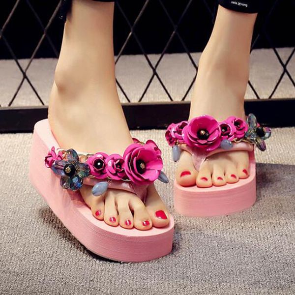 summer woman shoes platform bath slippers wedge beach flip flops high heel slippers for women handmade flower ladies shoes b30, Black
summer woman shoes platform bath slippers wedge beach flip flops high heel slippers for women handmade flower ladies shoes b30, Black