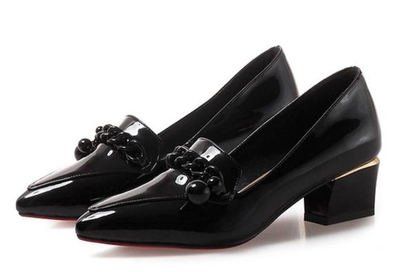 2019 women's shoes in spring and autumn with new style middle heel coarse heel pointed end #t05, Black
2019 women's shoes in spring and autumn with new style middle heel coarse heel pointed end #t05, Black