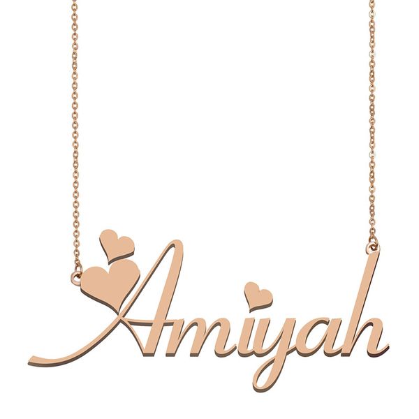 Amiyah Name Necklace Pendant for Women Girlfriend Gifts Custom Nameplate Children Best Friends Jewelry 18k Gold Plated Stainless Steel, Silver
Amiyah Name Necklace Pendant for Women Girlfriend Gifts Custom Nameplate Children Best Friends Jewelry 18k Gold Plated Stainless Steel, Silver