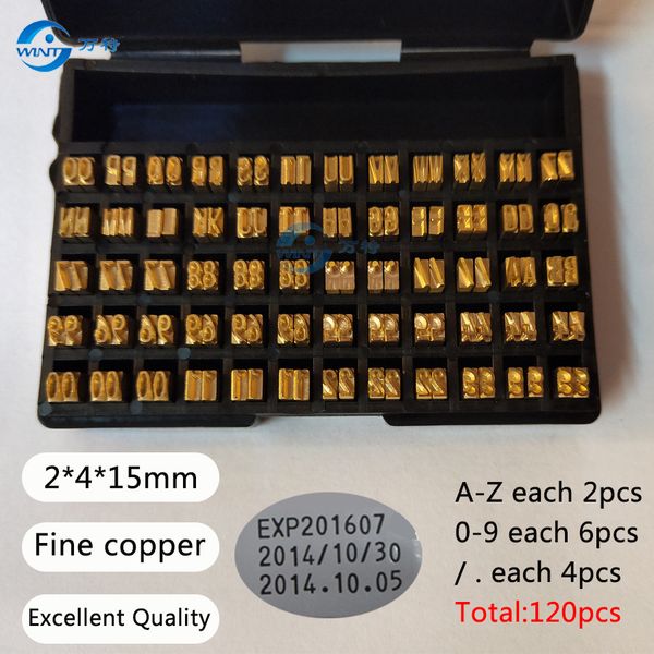 2*4*15mm letter/alphabet/font for hp-241b/dy-8 date coding machine,fine copper letters,date printing machine
2*4*15mm letter/alphabet/font for hp-241b/dy-8 date coding machine,fine copper letters,date printing machine