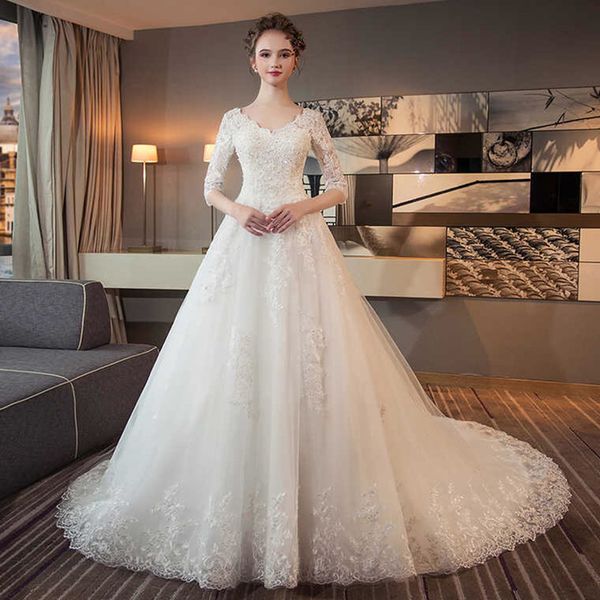 bling v neck tulle ball gown wedding dresses with half sleeves 2019 court train bridal gown, White
bling v neck tulle ball gown wedding dresses with half sleeves 2019 court train bridal gown, White