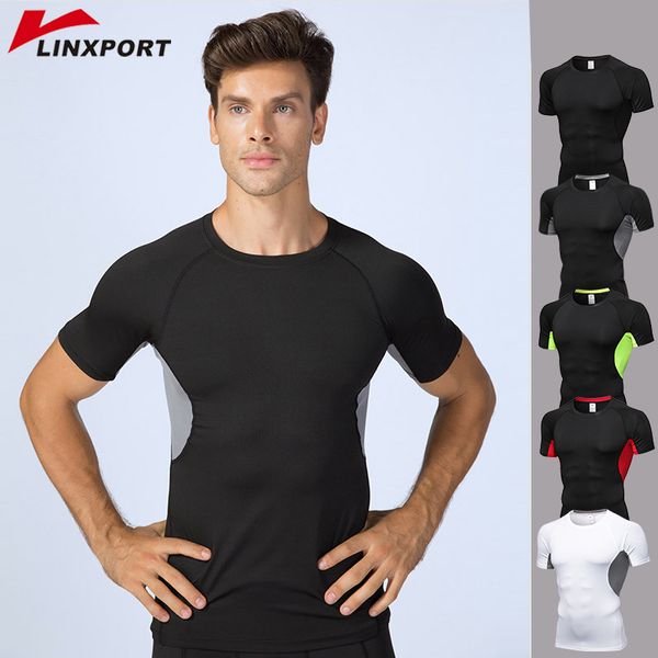 compression running shirts men gym tights fitness sports t shirt bodybuilding rashgard male elastic dry fit ropa deportiva, Black;blue 
compression running shirts men gym tights fitness sports t shirt bodybuilding rashgard male elastic dry fit ropa deportiva, Black;blue