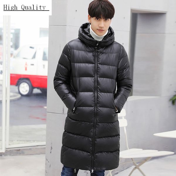 men's down jacket hooded thick warm winter coat men clothes 2020 korean long duck down jackets fashion outwear hiver 1850, Black 
men's down jacket hooded thick warm winter coat men clothes 2020 korean long duck down jackets fashion outwear hiver 1850, Black