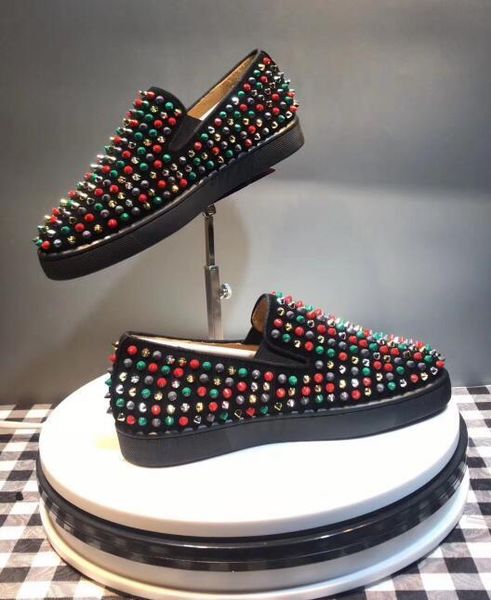 low grey glitter& spikes casual flats red bottom shoes new for men and women party designer sneakers lovers genuine leather 2019, Black
low grey glitter& spikes casual flats red bottom shoes new for men and women party designer sneakers lovers genuine leather 2019, Black