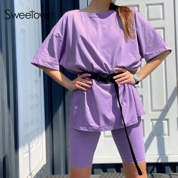 sweetown casual workout women two pieces sets short sleeve sporty active wear fashion outfit summer and biker shorts set, White
sweetown casual workout women two pieces sets short sleeve sporty active wear fashion outfit summer and biker shorts set, White
