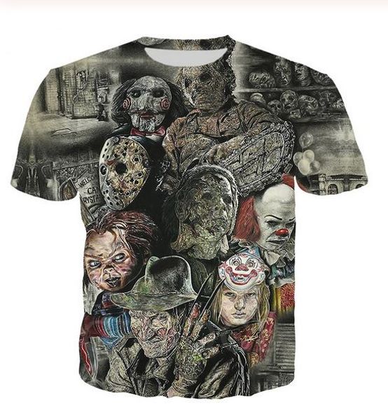 new fashion mens / womans horror movies shirt summer style funny 3d print casual t-shirt plus size t0164, White;black
new fashion mens / womans horror movies shirt summer style funny 3d print casual t-shirt plus size t0164, White;black