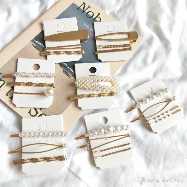 sunma 3pcs/set pearl metal gold color hair clips bobby pin barrette hairband hairpin headdress women girls lady hair styling tool, Slivery;white 
sunma 3pcs/set pearl metal gold color hair clips bobby pin barrette hairband hairpin headdress women girls lady hair styling tool, Slivery;white