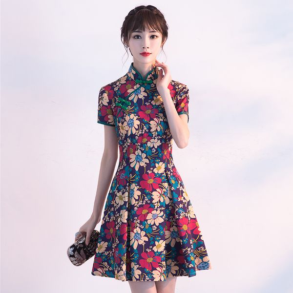 2019 chinese dress qipao cheongsam vintage wedding qipao evening dress gown elegant flower print retro vestidos cheongsam modern, Red
2019 chinese dress qipao cheongsam vintage wedding qipao evening dress gown elegant flower print retro vestidos cheongsam modern, Red