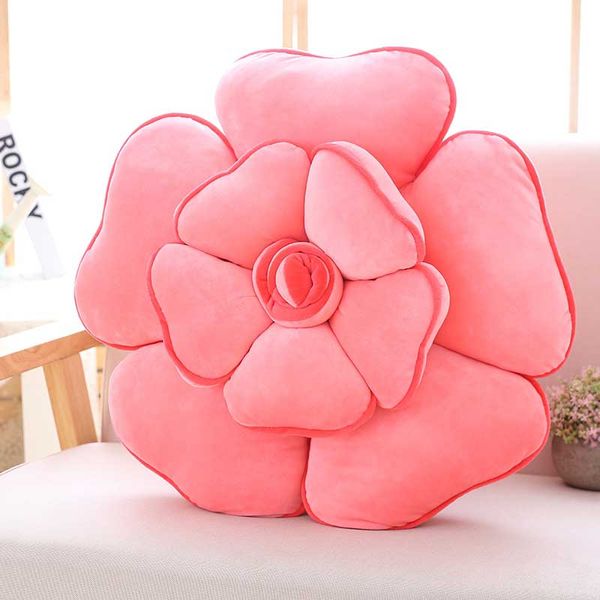 down rose flower pillow cushion plush toys soft stuffed car pillow lovers kids gifts 55cm