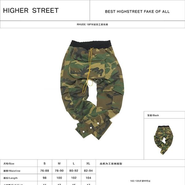 Новые RHUDE Брюки Мужские Большие Карманы 1v: 1 Лучшее Качество Камуфляж Бегунов Спор
Новые RHUDE Брюки Мужские Большие Карманы 1v: 1 Лучшее Качество Камуфляж Бегунов Спор