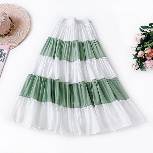2019 ruffled large swing tutu high waist striped skirt literary temperament casual skirt summer casual striped a-line mid-calf, Black
2019 ruffled large swing tutu high waist striped skirt literary temperament casual skirt summer casual striped a-line mid-calf, Black