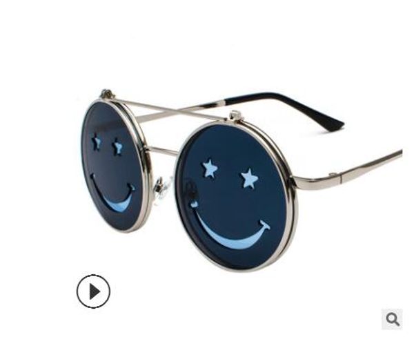 2019 personality smiley face flip double layer sunglasses fashion men and women street ssunglasses fashion decorative glasses, White;black
2019 personality smiley face flip double layer sunglasses fashion men and women street ssunglasses fashion decorative glasses, White;black