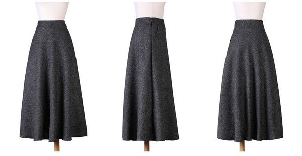 new fashion women's long woolen skirts a-line wool skirts solid high waist casual big swing skirts, Black
new fashion women's long woolen skirts a-line wool skirts solid high waist casual big swing skirts, Black