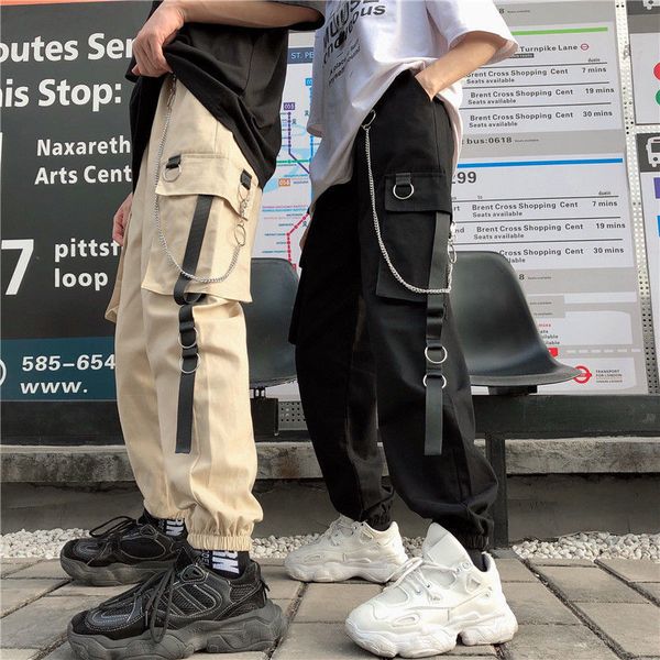 fashion lovers pants cargo pants men&women chain pockets ankle trousers high waist chain hip-hop safari style harem, Black
fashion lovers pants cargo pants men&women chain pockets ankle trousers high waist chain hip-hop safari style harem, Black