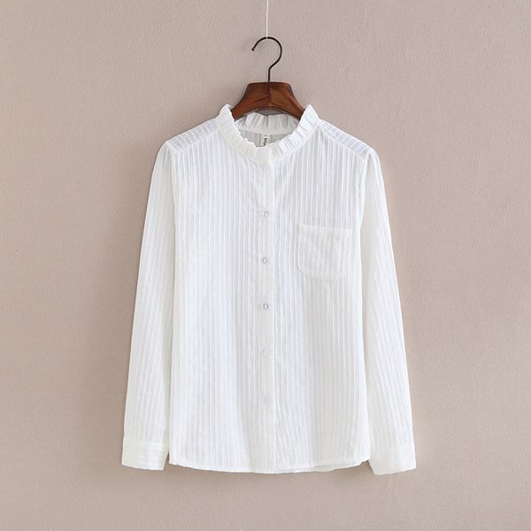 100% cotton shirt women blouse autumn long sleeve solid white shirts slim female casual ladies
100% cotton shirt women blouse autumn long sleeve solid white shirts slim female casual ladies