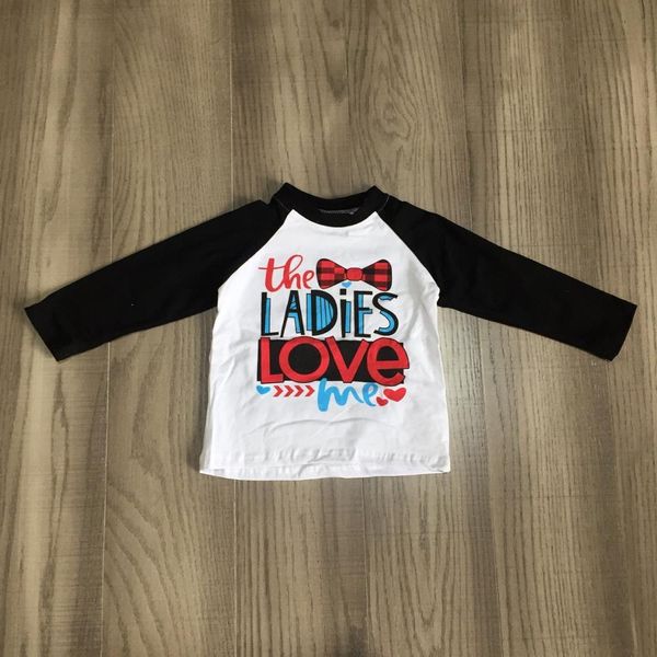 new arrivals spring valentine's day baby boys the ladies love me bow cotton boutique cute -shirt childen clothes, White
new arrivals spring valentine's day baby boys the ladies love me bow cotton boutique cute -shirt childen clothes, White