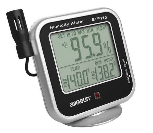 digital indoor thermo-hygrometer humidity and temperature monitor alarm large lcd display dew point tester all sun etp110
digital indoor thermo-hygrometer humidity and temperature monitor alarm large lcd display dew point tester all sun etp110