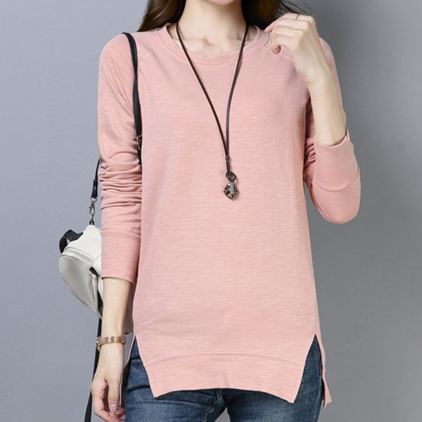 2019 long-sleeved t-shirt female shirt loose korean version of the bottoming shirt bamboo cotton autumn ladies tee, White
2019 long-sleeved t-shirt female shirt loose korean version of the bottoming shirt bamboo cotton autumn ladies tee, White