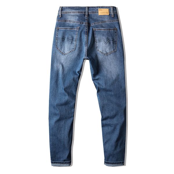 men's slim fashion jeans male elastic gray skinny leisure jeans brand clothing 40, Blue
men's slim fashion jeans male elastic gray skinny leisure jeans brand clothing 40, Blue
