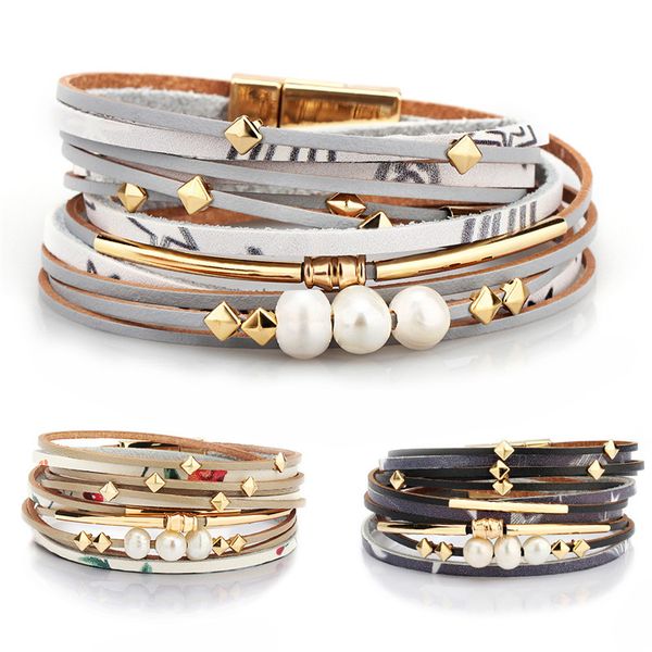 bohemian wrap bracelets for women leather cuff bracelets with pearl beaded feather jewelry bangles mother sister girls gifts, White
bohemian wrap bracelets for women leather cuff bracelets with pearl beaded feather jewelry bangles mother sister girls gifts, White