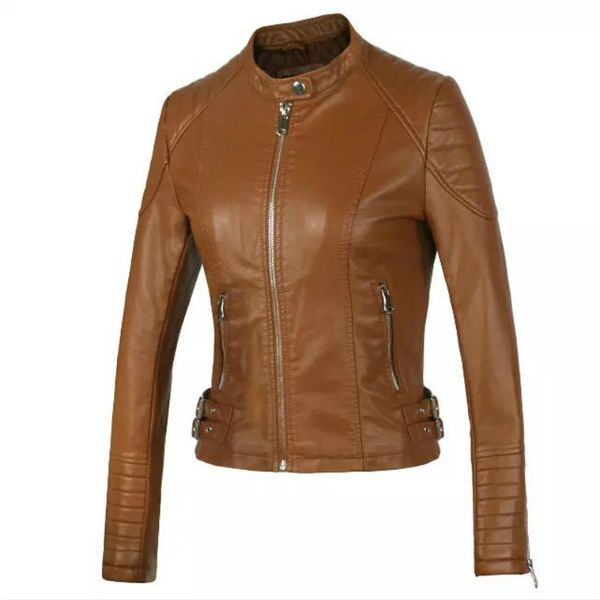new faux leather jackets women short zipper stand collar pu leather coat bomber motorcycle jacket slim ladies outerwear, Black
new faux leather jackets women short zipper stand collar pu leather coat bomber motorcycle jacket slim ladies outerwear, Black