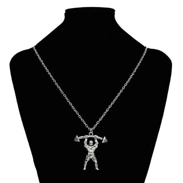 sport fitness men silver gold zinc alloy pendant necklace male muscular hercules dumbbell weight lifting gym jewelry
sport fitness men silver gold zinc alloy pendant necklace male muscular hercules dumbbell weight lifting gym jewelry
