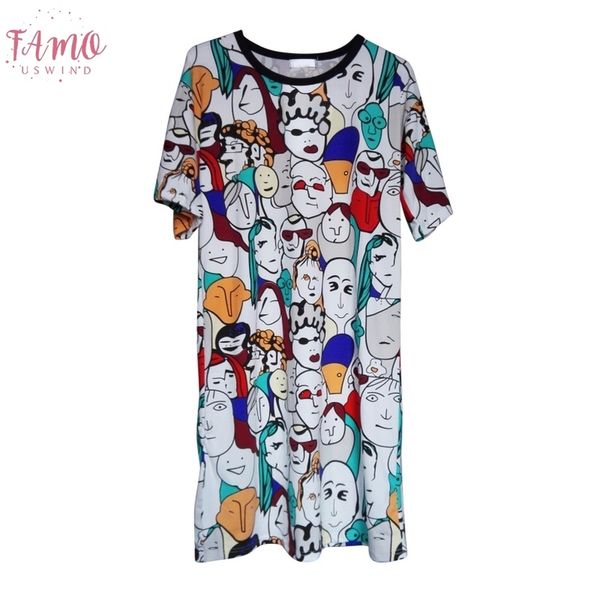 spring women han edition of the new easing long round collar cartoon large size ladies dress with dress plus size, White
spring women han edition of the new easing long round collar cartoon large size ladies dress with dress plus size, White