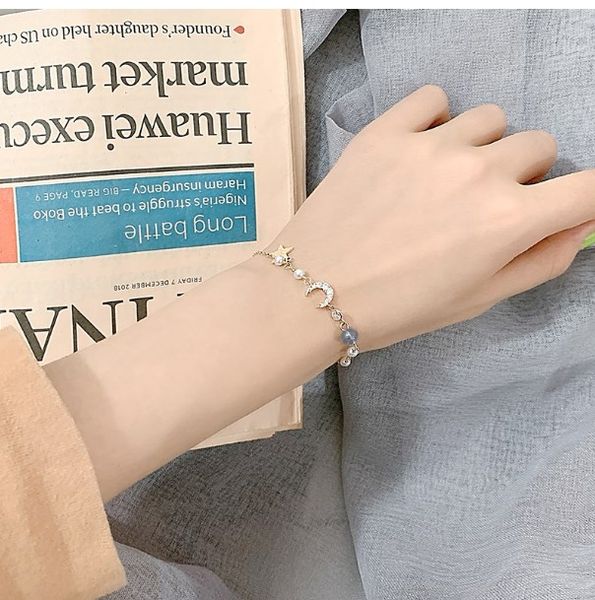 anenjery dream moon star moonstone charm bracelet 925 sterling silver strawberry stone sweet bracelet for girls gifts s-b329, Golden;silver
anenjery dream moon star moonstone charm bracelet 925 sterling silver strawberry stone sweet bracelet for girls gifts s-b329, Golden;silver
